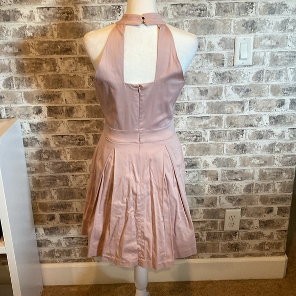 Zara Basic Colllection halter dress, midi, flare skirt. Sz S. Pretty dusty pink. - Picture 5 of 12